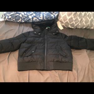 Black puffy winter coat